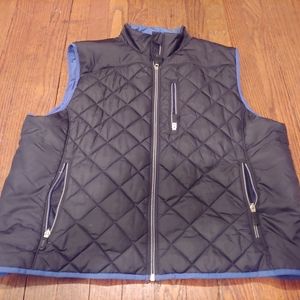 Lands End Light Puffer Vest Size XL Black / Blue